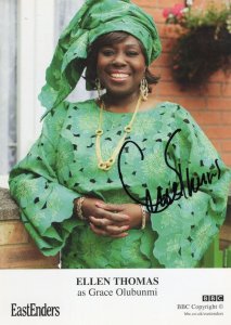 Ellen Thomas RARE Eastenders Hand Signed Cast Card Photo