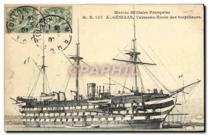 Old Postcard Boat Marine Militaire Francaise Algeciras Ship Torpedo School