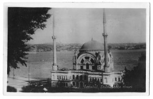 Around Dolmabahce Palace, Istanbul, Turkey 1953 Real Photo Post Card RPPC