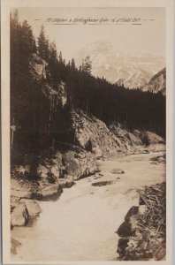 RPPC Postcard Mt Stephen & Kiekinghorse River W of Field BC Canada