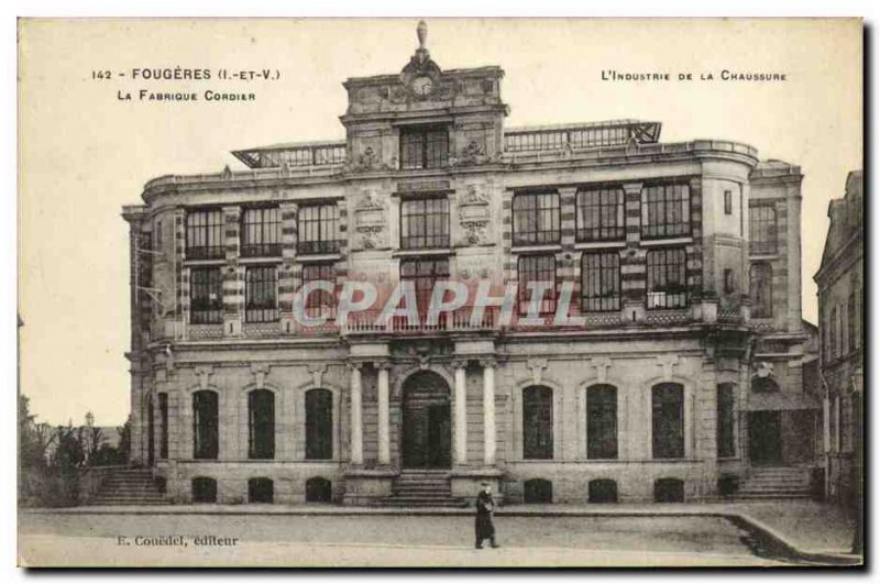 Old Postcard Fougeres La Fabrique Cordier Shoe Industry