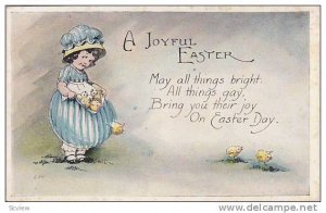 A Joyful Easter, Girl holding chicks in apron, 10-20s