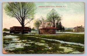 J95/ Dunellen New Jersey Postcard c1910 Trolley Loop Station Depot 511