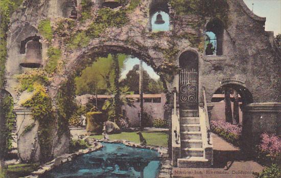 Entrance Arch Mission Inn Riverside California Handcolored Albertype