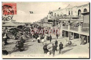 Old Postcard Trouville boards and casino