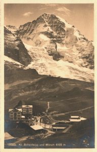 Switzerland Kleine Scheidegg Und Mönch Vintage RPPC 03.69