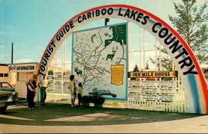 Canada British Columbia 100 Mile House Rainbow Sign Tourist Guide...