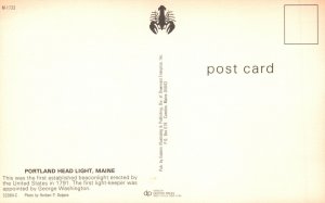 Vintage Postcard Portland Headlight First Established Beacon Light Maine ME