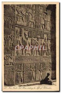 CPA Egypt Egypte Kom Ombo God Horus writing the Life of Philometer 