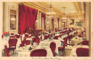 3~Postcards  Chicago, IL Illinois  PALMER HOUSE HOTEL~EMPIRE & VICTORIAN ROOMS