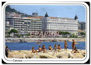Modern Postcard Cannes Croisette and the Carlton
