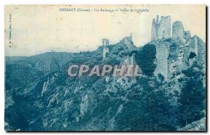 Postcard Old Creuse Crozant Ruins of the Valley Sedelle