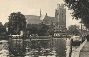 Netherlands Dordrecht Nieuwe Haven Vintage Postcard 03.78