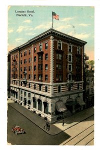 VA - Norfolk. Loraine Hotel ca 1915  (crease)