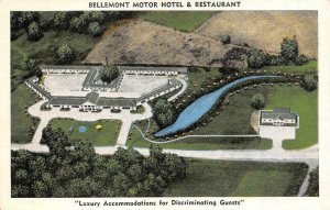 NATCHEZ, Mississippi MS   BELLEMONT MOTOR HOTEL~Karl Ewald  ROADSIDE   Postcard