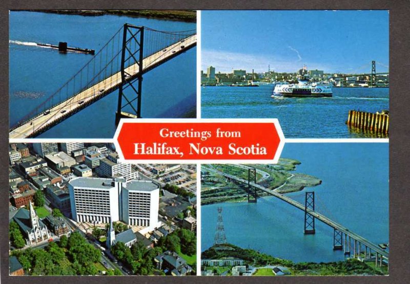 NS Greetings From Halifax Nova Scotia Canada Multi View Carte Postale Postcard