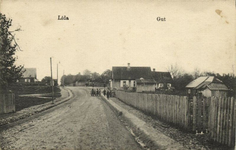 belarus russia, LIDA Лі́да, Street Scene, Gut (1917) Postcard