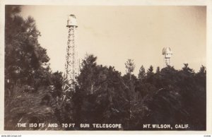 RP: MT WILSON observatory , California , 1910-20s ; 150FT & 70 FT Sun Telescopes