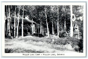 1957 Miller Lake Camp Cabin Forest View Ontario Canada RPPC Photo Postcard