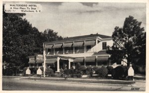 Vintage Postcard 1945 Walterboro Hotel Room Accommodations South Carolina SC