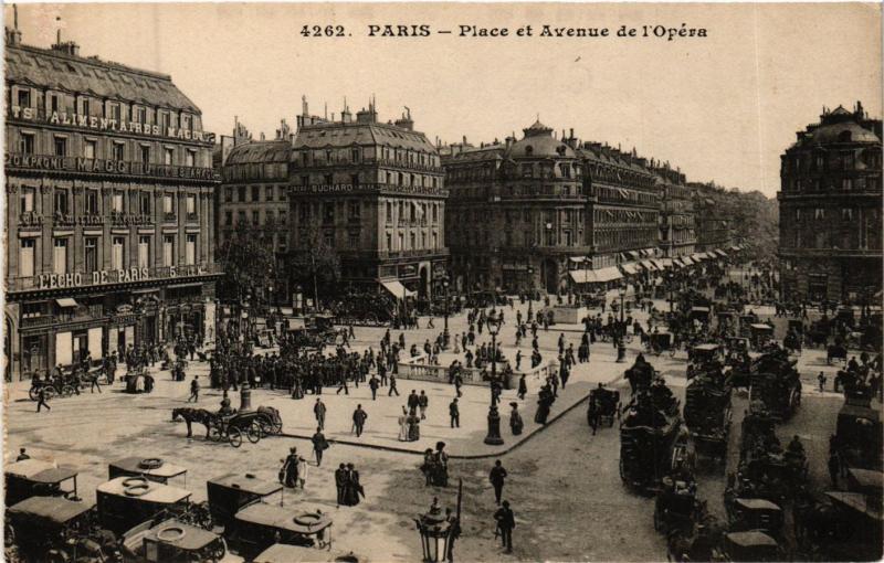 CPA PARIS 2e-Place et Avenue de l'Opéra (322027)