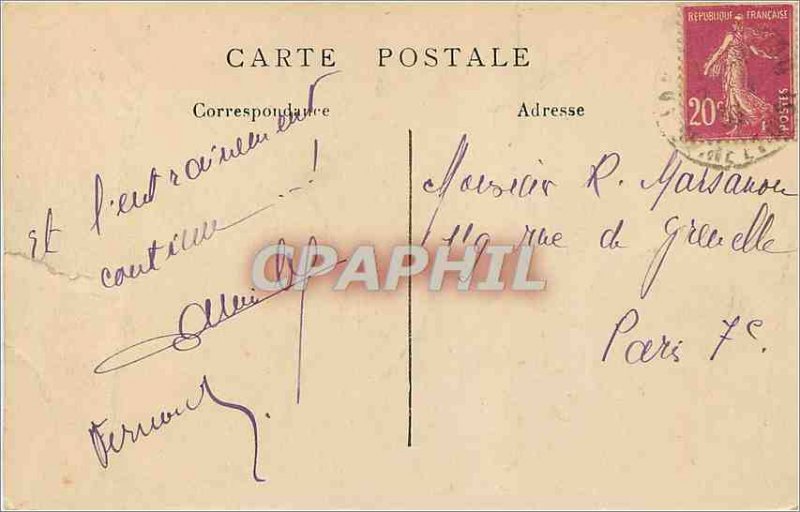 Old Postcard Roche Guyon (S and O) View Chateau de la Seine