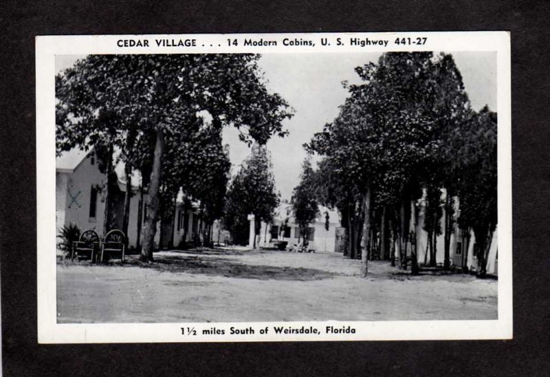 FL Cedar Village Cabins Motel Weirsdale Florida Postcard George Francyk