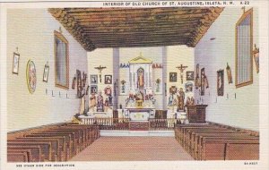 Isleta Interior Of Old Church Of Saint Augustine Isleta New Mexico