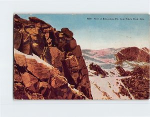Postcard View of Bottomless Pit, from Pike's Peak, Colorado