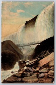 Niagara Falls New York~Rock of Ages & Cave of the Winds~Vintage Postcard
