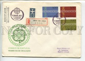 446587 PORTUGAL 1971 year FDC Europa CEPT registered Arco do Cego