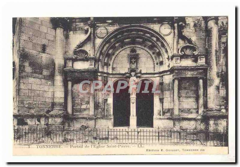 Thunder Old Postcard Portal & # 39eglise Saint Pierre
