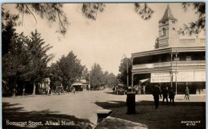 RPPC  ALIWAL NORTH (Maletswai) South Africa - SOMERSET STREET c1910s  Postcard