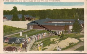 Dafoe Hospital & Playhouse of the Famous Five Sisters Ont. Canada Postcard PC222