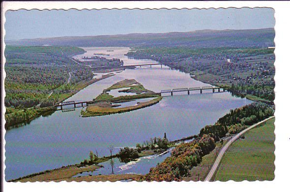 Aerial Saint John River and Valley, New Brunswick,