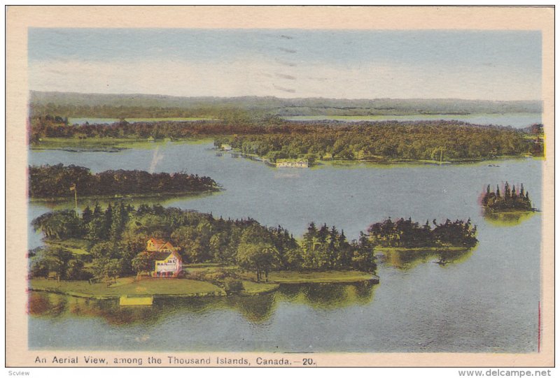 An Aerial View, Among The Thousand Islands, Ontario, Canada, PU-1948