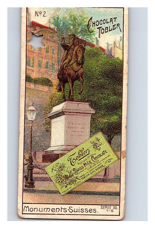 Vintage 1890's Victorian Trade Card Toblerone Swiss Chocolate - Swiss Monuments