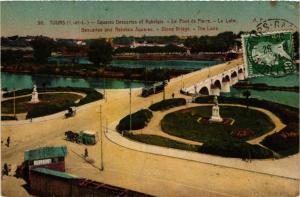 CPA TOURS - Squares DESCARTES et Rabelais - Le Pont de Pierre (298800)