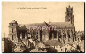 Old Postcard Rodez The Cathedral