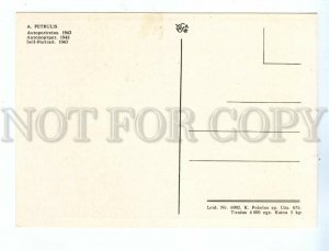 532995 USSR 1960s Lithuania artist Algirdas Petrulis self-portrait postcard