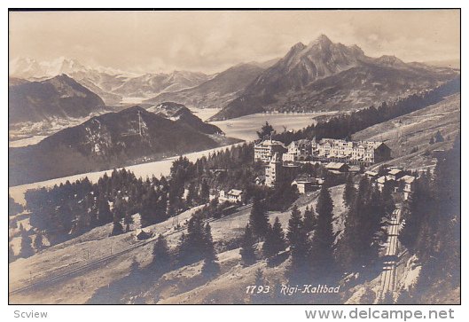 RP, Bird's Eye View, Rigi-Kaltbad, Lucerne, Switzerland, 1920-1940s