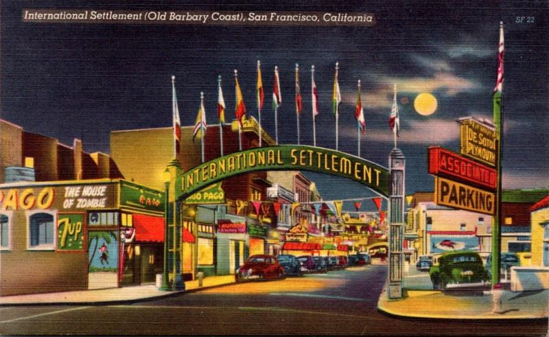 California San Francisco International Settlement Old Barbary Coast 1948