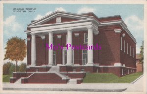 America Postcard - Wooster, Ohio, Masonic Temple  HM460
