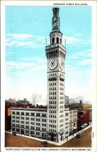 Vintage Maryland Postcard - Baltimore - Emerson Tower Building