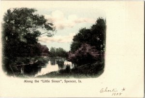 Along the Little Sioux, Spencer IA c1908 Vintage Postcard G31