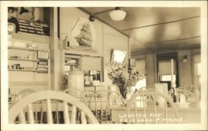 Freindship ME Lobster Pot Restaurant Interior Real Photo Postcard