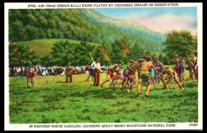 Ani-Tsagi Ball Cherokee Nation Great Smoky Mountains National Park NC Postcard