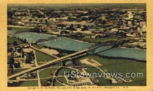 The long Allen bridge - Shreveport, Louisiana LA