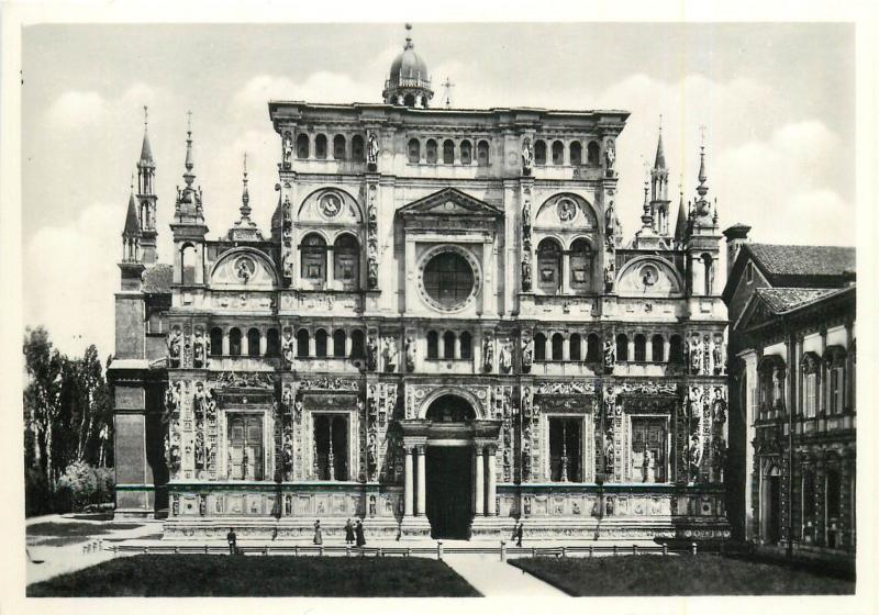 Italy Certosa di Pavia Facade of the Church Architecture