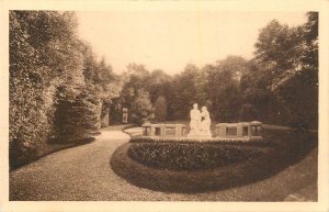 France Lisieux the Buissonnets gardens monument of St. Therese and baby Jesus